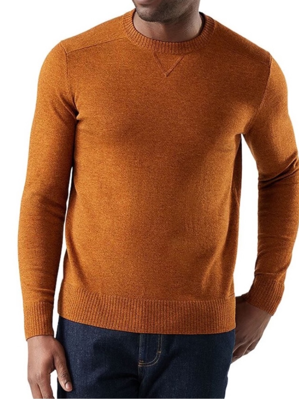 Smartwool Men's XL Sparwood Crew Merino Wool Sweater Brown hiking base layer ski